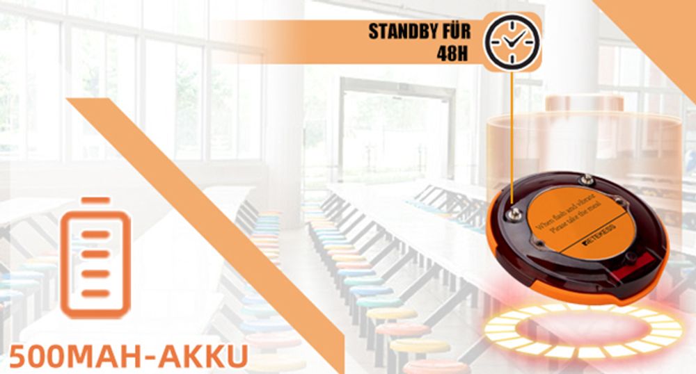 Retekess TD156 Restaurant Pager System, Kundenrufsystem, 800M, 7 Anrufmodi, sturzsicher Silikon Ring, IP66 Wasserdicht, Anrufsystem,für Restaurant Bar