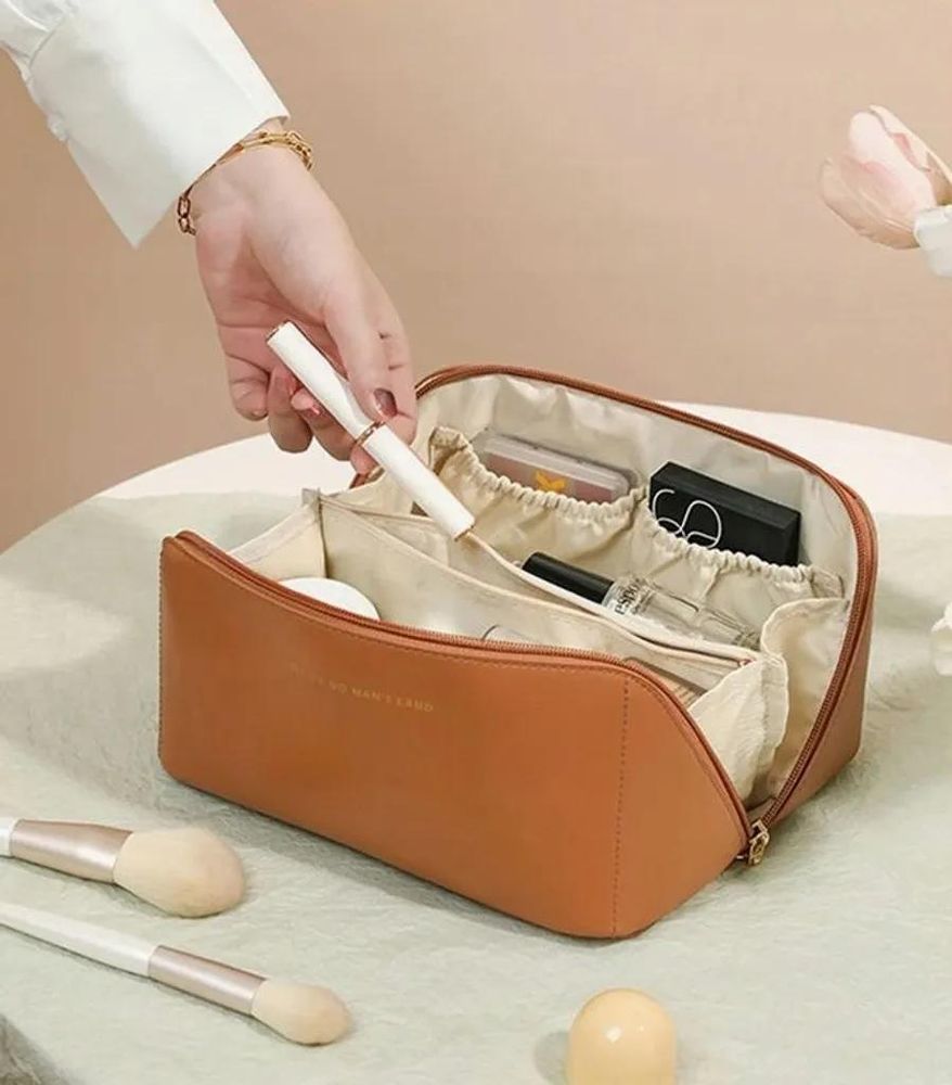 Elegante Kosmetiktasche - Perfekter Organizer für Ihre Schönheitspflege - Jetzt mit Ökoleder und intelligentem Design!