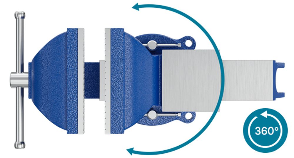 Wiltec Schraubstock Heavy Duty 125 mm Klemmbacke, Spannwerkzeug mit Amboss für schwere Beanspruchung für Werkbank