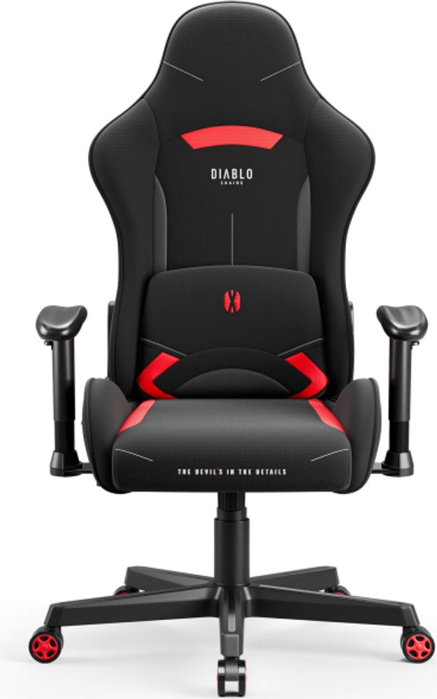 Diablo X-ST4RTER Gaming Stuhl Chair Bürostuhl Schreibtischstuhl PC Stuhl Ergonomisch Stoffbezug 2D Armlehnen Kippmechanismus
