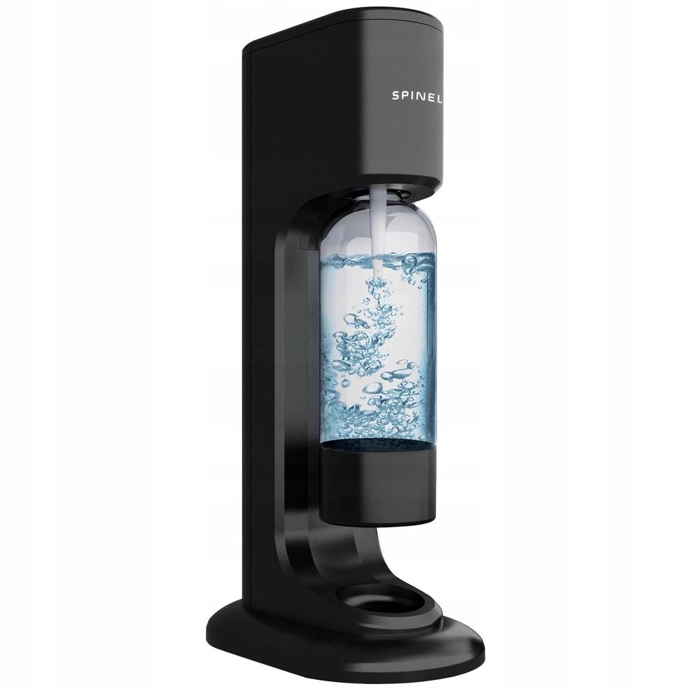 Spinel Soda BubbleON Wassersprudler Schwarz Set mit 3 Flaschen 1L Bolero