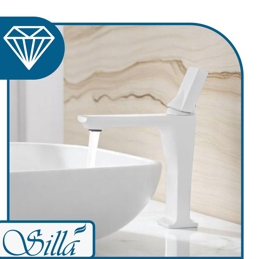 Silla, Weiß, Armatur, Bad, Spültischarmatur, Wasserhahn Bad, Wasserhahn, Messing
