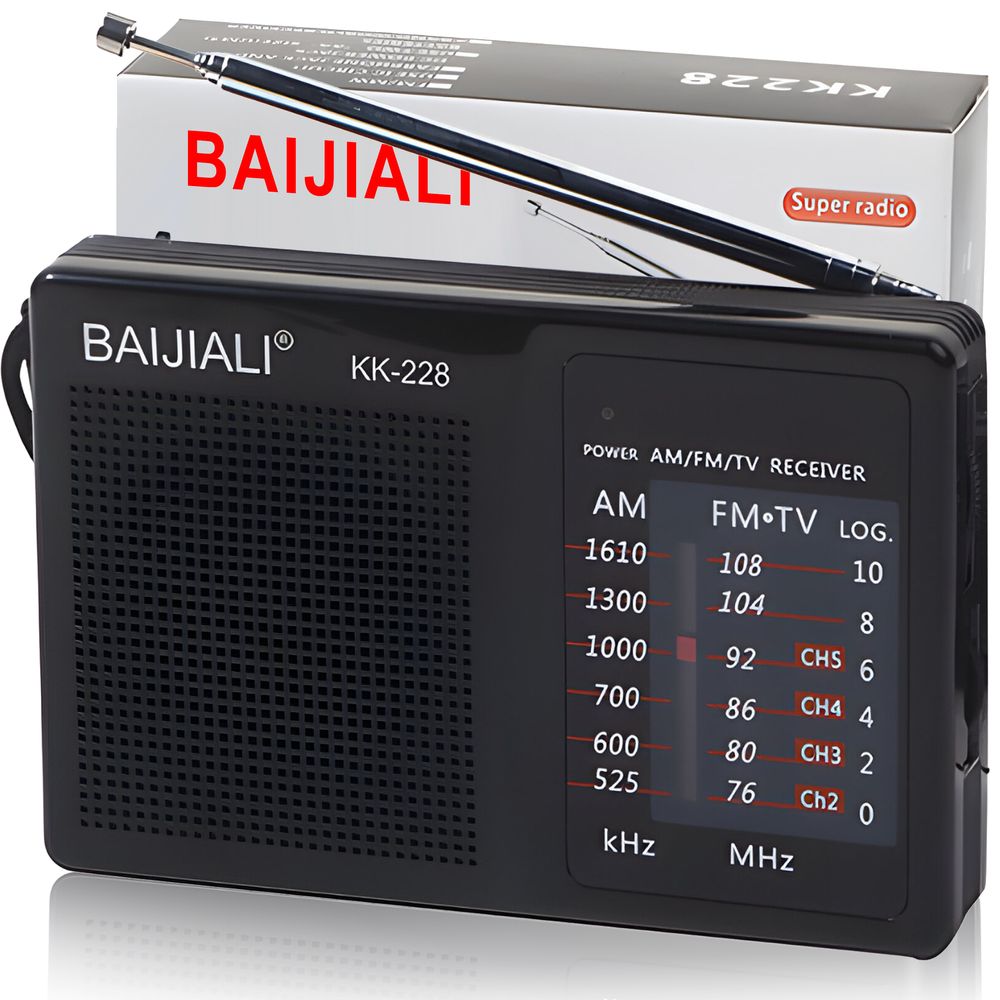 Radio Klassische Retro Lautsprecher Vintage Tragbares FM AM SW Küchenradio Retrofür Büro Zuhause Kofferradio Akku Schwarz Retoo