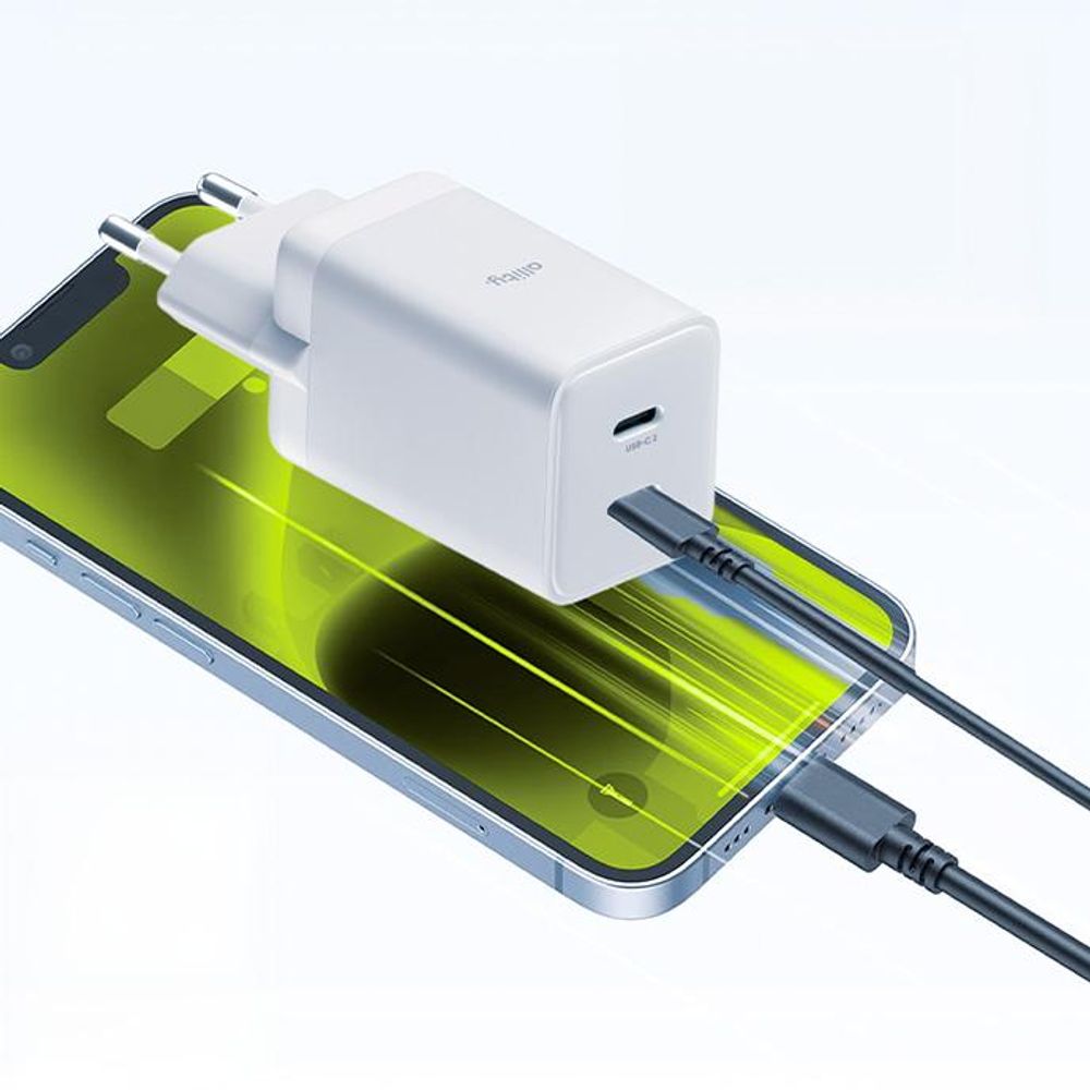 Allity ładowarka dwa USB-C 45W sieciowa GaN mocna szybka do laptopa telefon