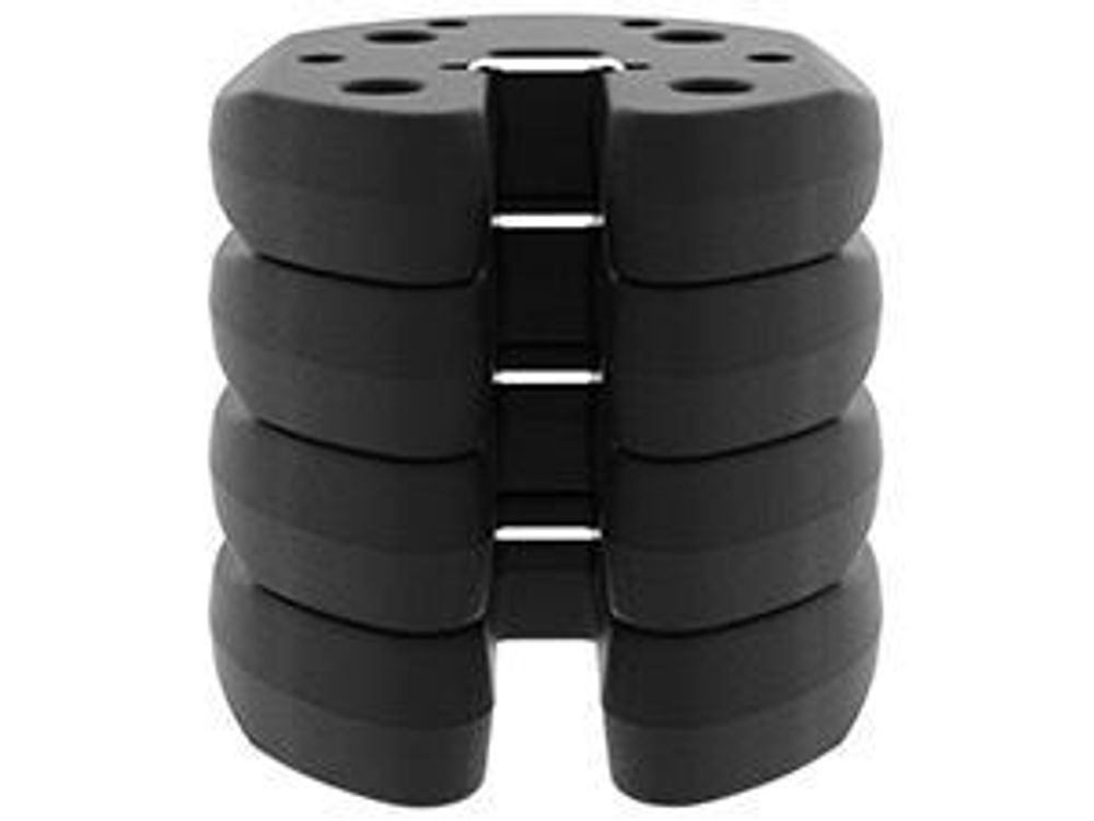 vidaXL Poids pour pavillon 4 pcs. noir 220x50 mm béton