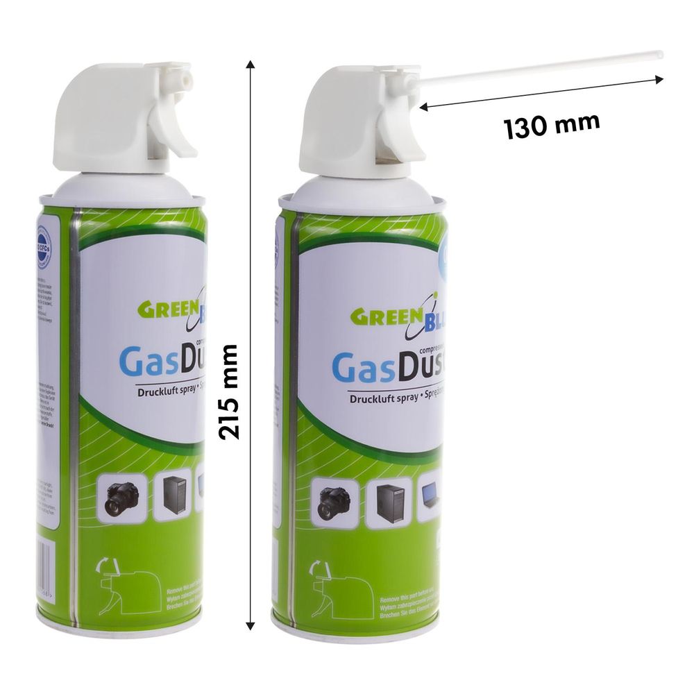 4x Pressluft GreenBlue GB400 400ml Pistolenzerstäuber - Pistolenspray