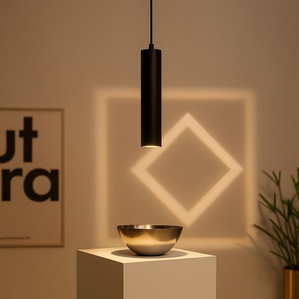 MasterLED Pendelleuchte 1-Phasen – Schwarz – GU10 – LED Hängelampe modern für Schienensystem – Keon