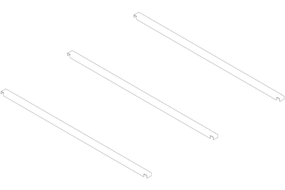 UNITRAILER Flachplanenträger H-0 Set 3-teilig für Garden Trailer 230