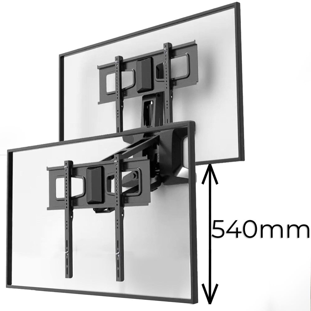 Maclean Brackets Elektrische TV Wandhalterung QLED OLED LED LCD Plasma Halterung mit Fernbedienung Höhenverstellung Zur Montage über dem Kamin 37-70" bis 35kg
