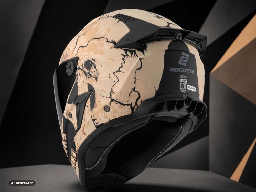 Bogotto Rapto Skull Helm, sand, XL (61/62)