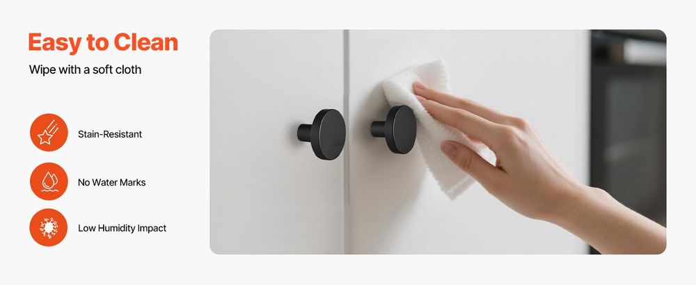 VEVOR Schrankknöpfe, 10er Pack, 32 mm schwarze Zinklegierung Schubladenzüge & Türgriffe, Pilz Küchenschrank Knöpfe Kommoden Griffe, Schrankbeschläge mit Schrauben für Badezimmer, Kleiderschränke und Schubladen, Pilzkopf-10 Stück