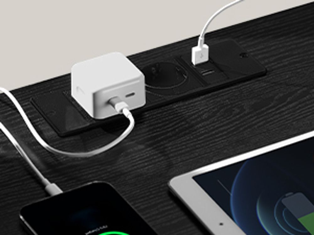 VASAGLE Nachttisch, 2er Set, Beistelltisch, 3 Schubladen, abgeschrägte Kante, 2 AC-Steckdosen, 2 USB-Anschlüsse