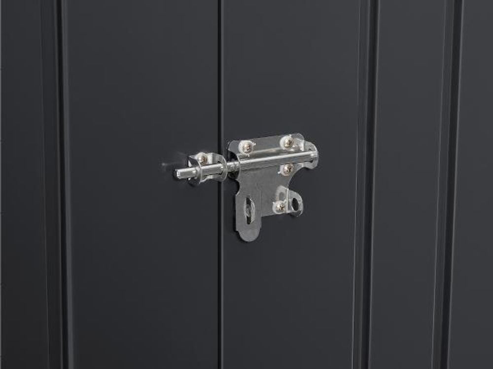 Juskys 3er Mülltonnenbox Namur 3 x 120 Liter Tonnen - 2 m² - 2 große Türen - Metall Mülltonnenverkleidung Müllbox Müllhaus Aufbewahrungsbox