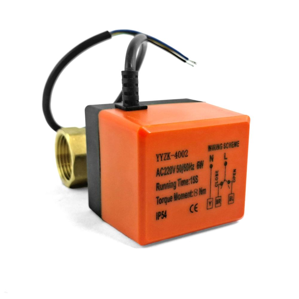 Elektrozawór Sterownik Przepływu Wody Kulowy Automatyka DN25 1" 230V 20W