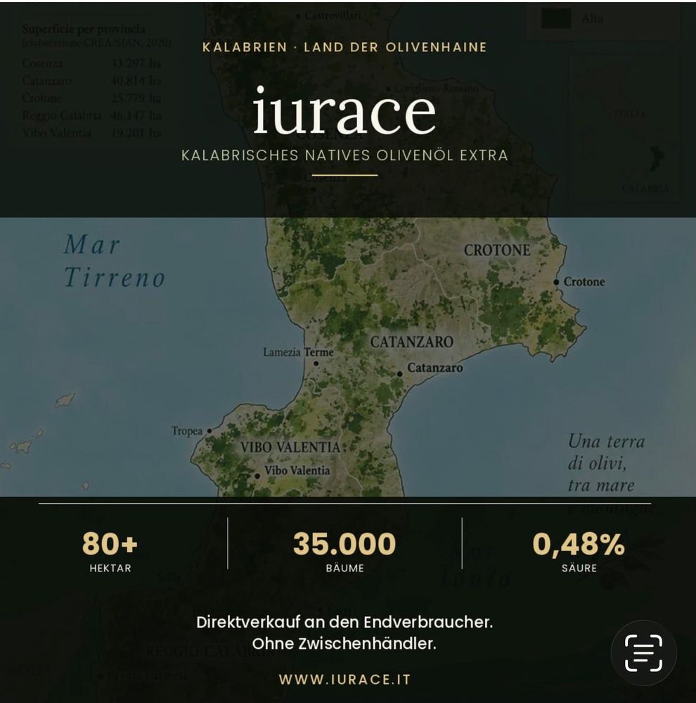 Iurace – Natives Olivenöl Extra aus Kalabrien, 5 L Kanister