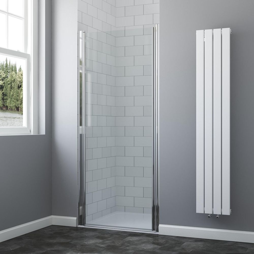 Pendelduschtür mit Sicherheitsglas, flexiblem Ausgleich, hochwertigem Aluminium und Komfort-Technik