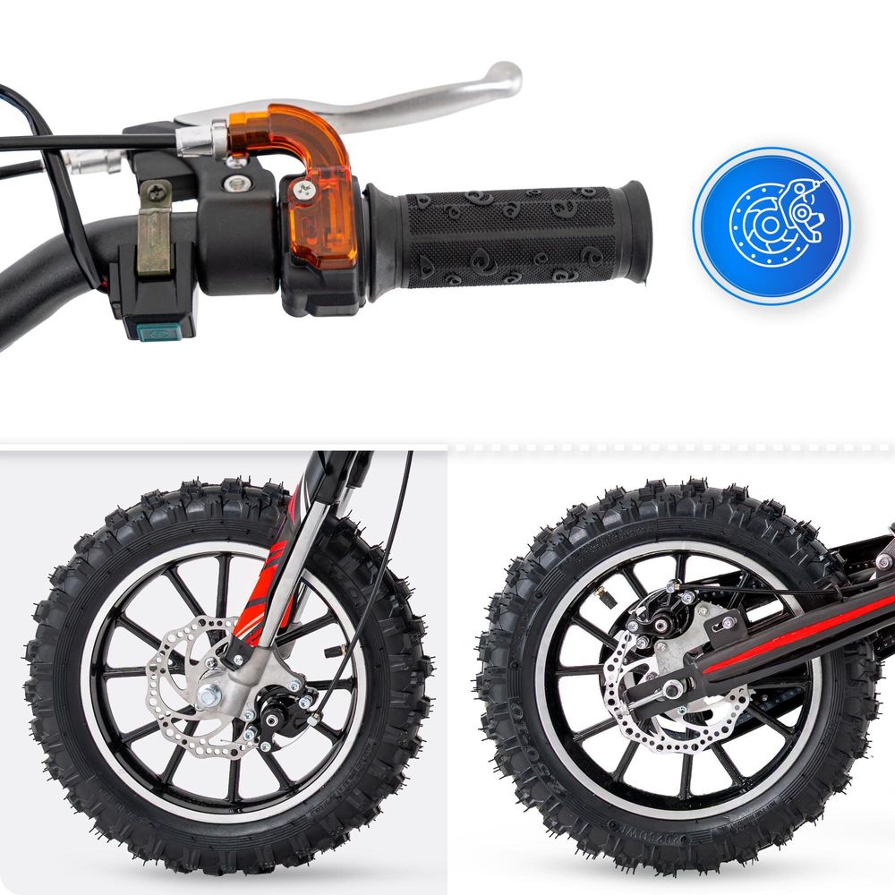 VOLTOURI Mini Cross Benzínový CR49-E | Elektrické Štartovanie | 49 cm³ | 35 km/h | Červená