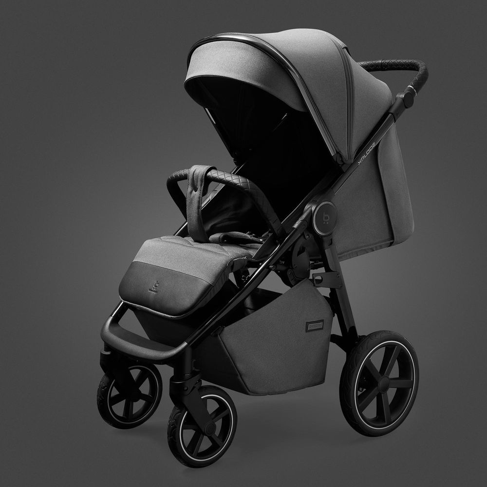 4Baby | Kočárek - Kočárek Buggy - Grafit - Ochrana proti slunci UV50 - Nafukovací pneumatiky a odpružení - Skládání jednou rukou - Do 22 kg - Xplode Chrome
