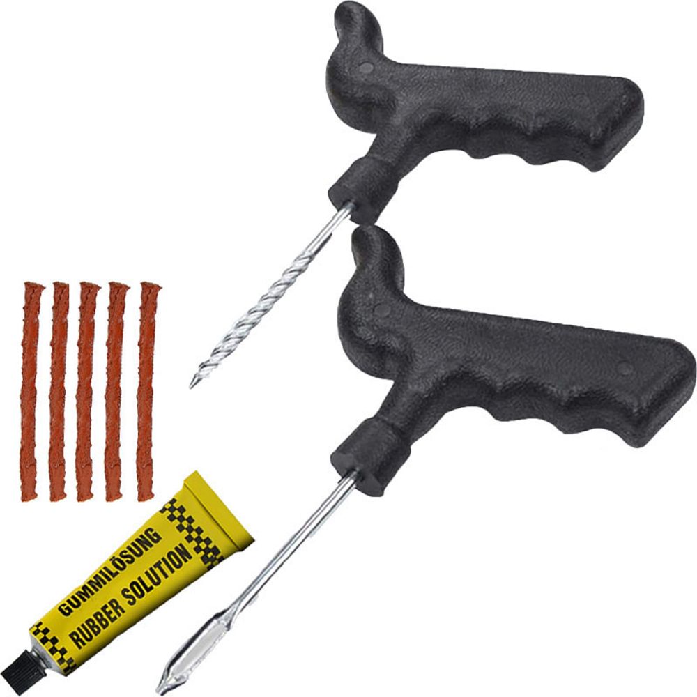 Reifen Reparaturset Flicken Set Autoreifen Reparatursatz Pannenset Flickzeug Reparatur Roller Motorrad KFZ Tire Repair Kit Retoo