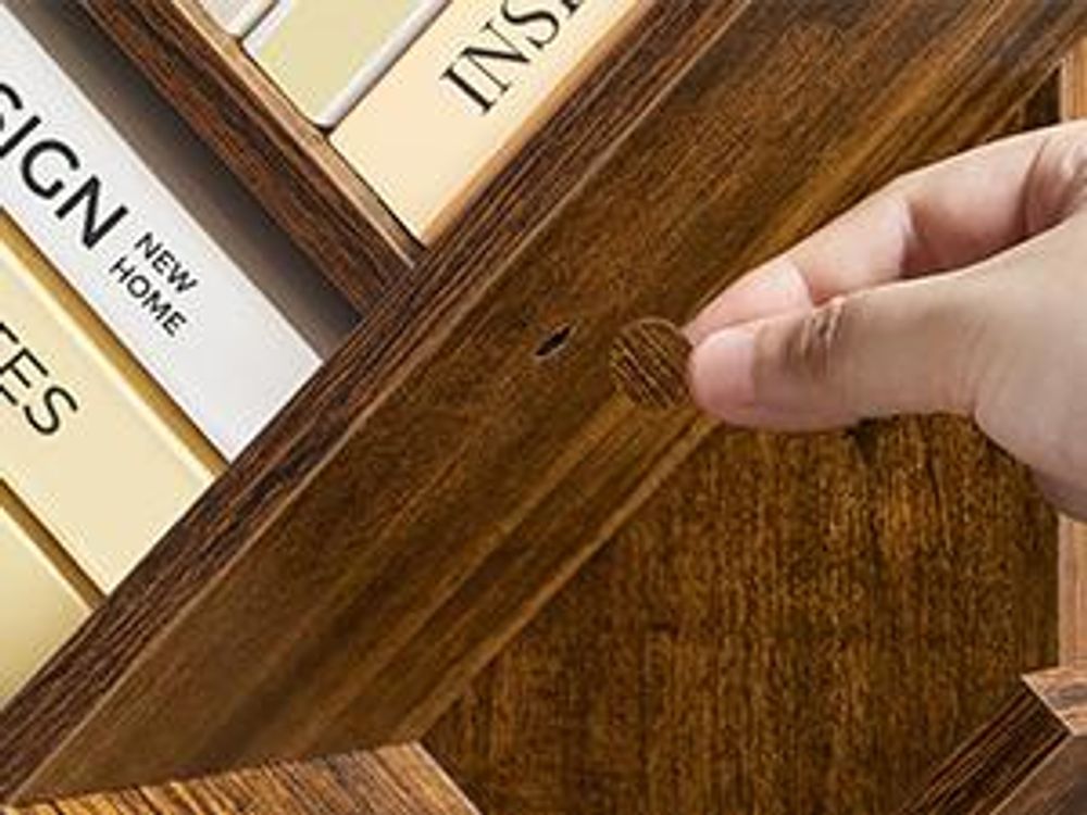 VASAGLE Standregal in Baumform, Bücherregal, 20 x 38 x 115,2 cm, braun