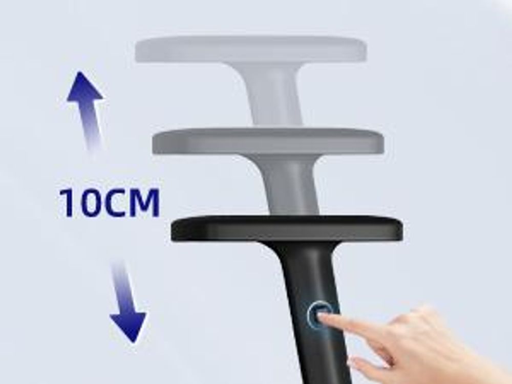 Aiibot Bürostuhl, Bürostuhl Ergonomisch Schreibtischstuhl mit Verstellbaren Armlehnen, weiche Lendenstütze und Kopfstütze, Chefsessel Drehstuhl 200 kg
