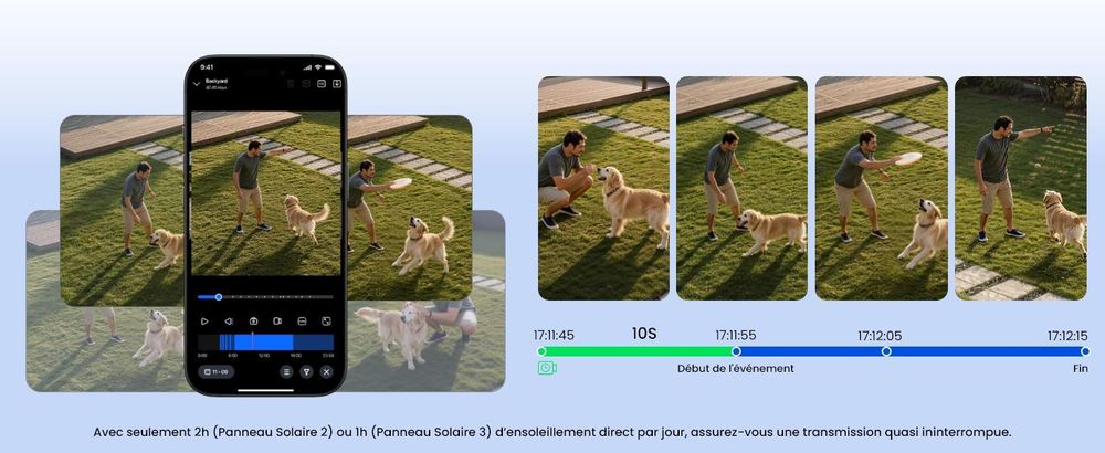 Reolink Altas PT Ultra + panneau solaire, caméra de surveillance 4K 8 MP avec Wi-Fi 6 et batterie intégrée, suivi automatique PT à 360°, notification ColorX, pré-enregistrement de 10 secondes, détection par IA