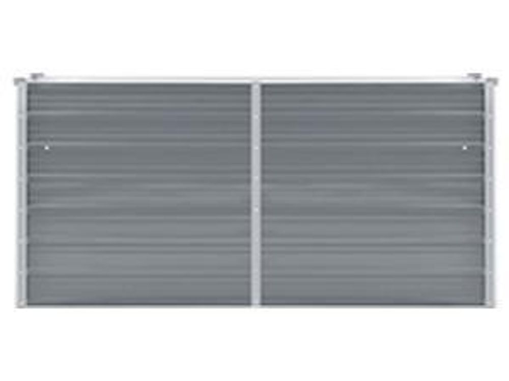 vidaXL Garten-Hochbeet Verzinkter Stahl 160x40x77 cm Grau