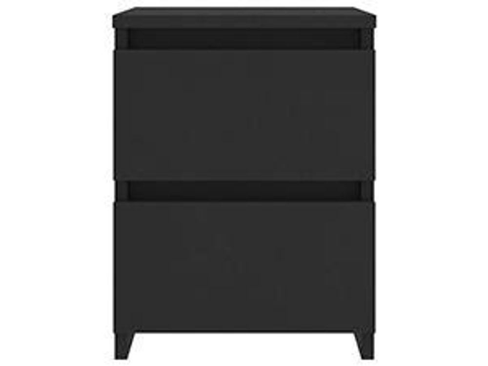 vidaXL Tables de chevet 2 pcs. noir 30×30×40 cm bois composite