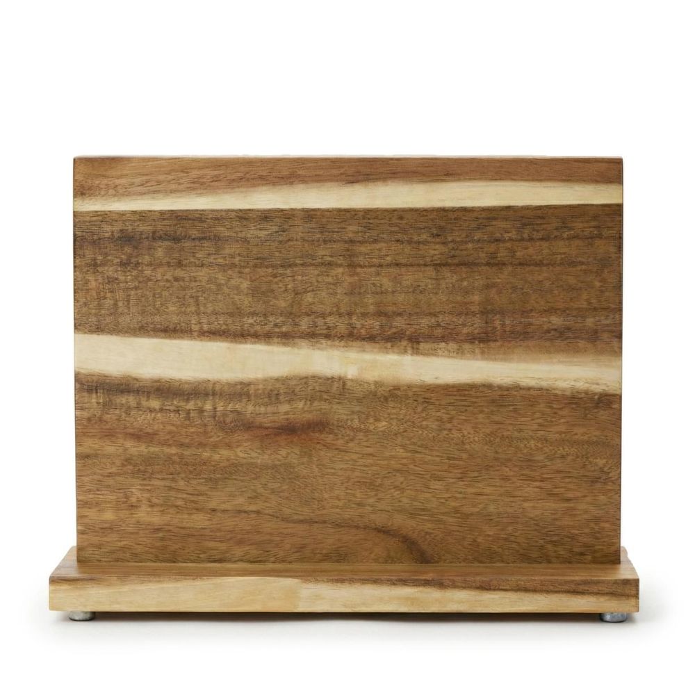 WELLHAUS Magnetischer Ständer für Küchenmesser, Doppelseitig, aus Holz