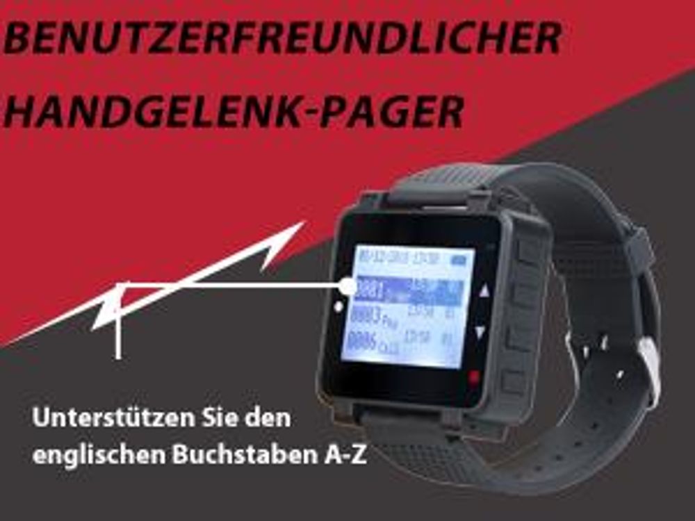 Retekess T128-T117 Restaurant Pager, Kellner Rufsystem, Uhrenempfänge, mit DREI Erinnerungsmodi, für Bar, Hotel, Klinik, Veterinärgeschäft