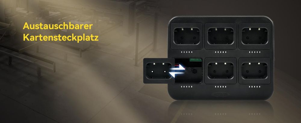 Retevis RT617 Funkgeräte Set, 6 Wege Lade Walkie Talkie, Herausnehmbarer Steckplatz, Ladekontrollleuchte, VOX, PMR Walki Talki für Kirche, Hersteller
