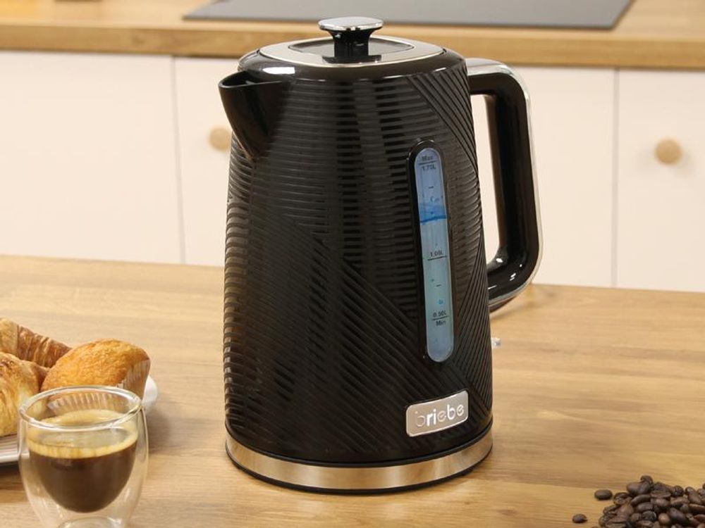 Briebe SKT1178BLK Elegance Set Toaster 2 Scheiben Wasserkocher 1,7L Filterkaffeemaschine 10 Tassen Schwarz