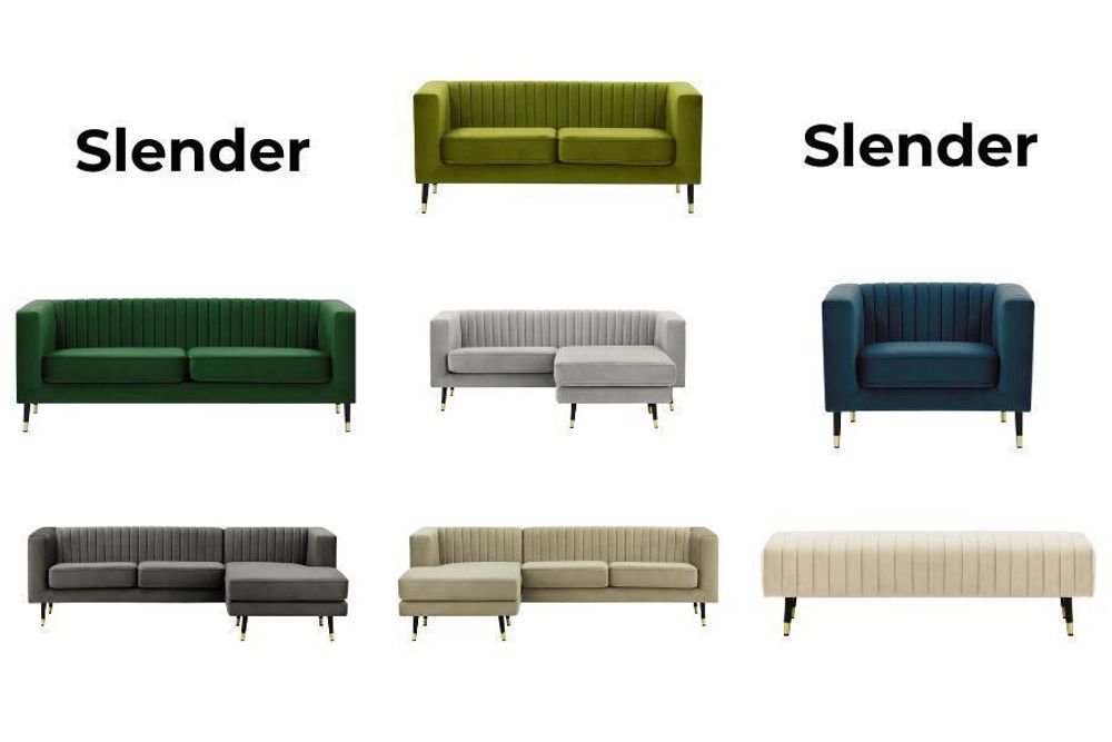 Universelles Ecksofa Slender - schwarz - Velluto 20