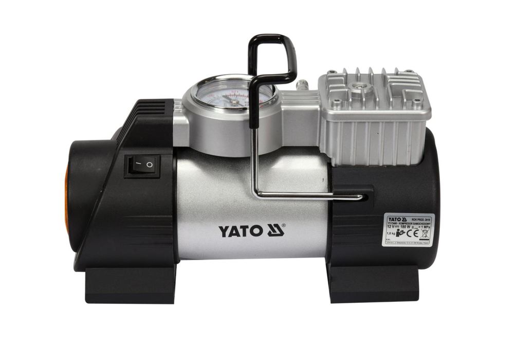 Yato YT-73460, Auto, 10 bar, 40 l/min, Schwarz, Stahl, 3 m, Zigarettenanzünder
