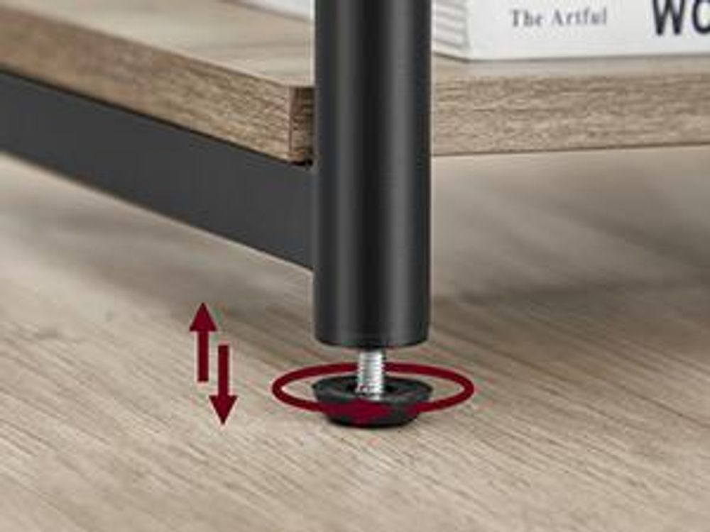 VASAGLE Beistelltisch (1-St), mit Steckdose, 2 AC-Anschlüsse, 2 USB-Anschlüssen