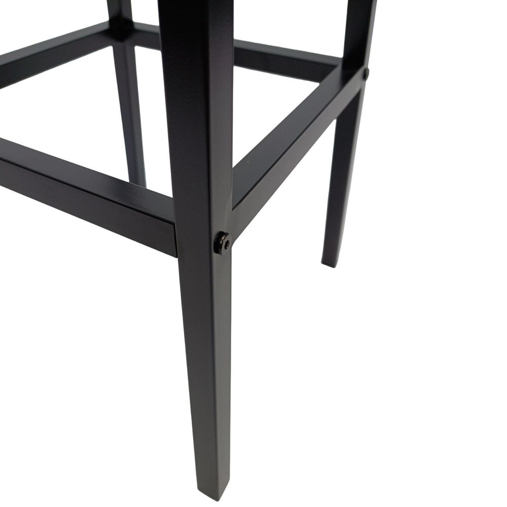 BEGRYF Barhocker 2er Set 65 cm Eichefarben, Sitz Ø30 cm, schwarzes Metallgestell, Küchenhocker Industrial
