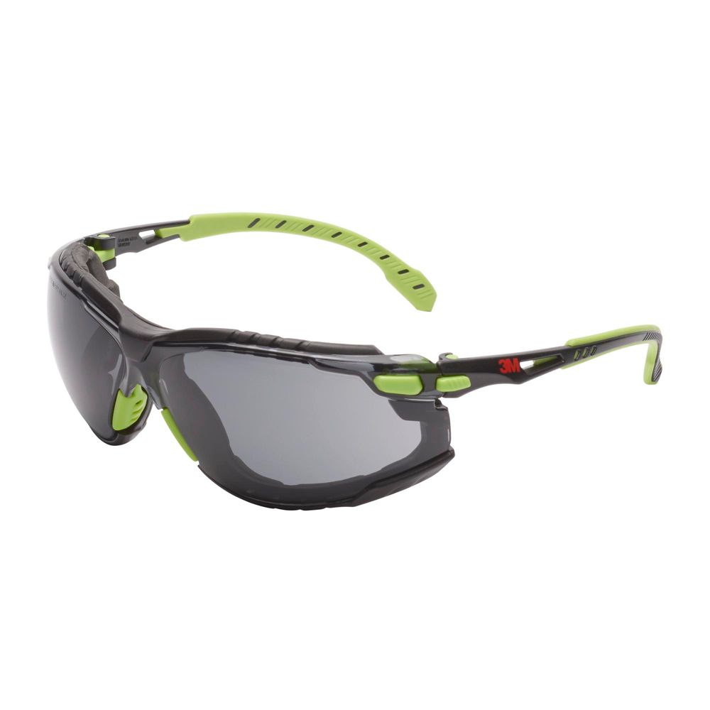 3M™ Solus™ Schutzbrille 1000 Scotchgard™ Protector Antibeschlag-Beschichtung mit aufsteckbarer Schaumstoffdichtung graues Glas
