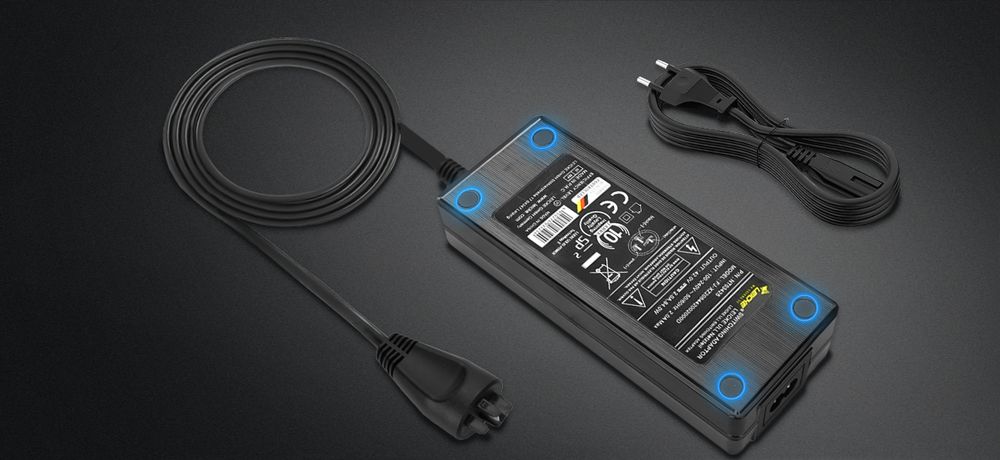 LEICKE 2A Ladegerät für 36V/42V Bosch Performance/Active Line E-Bike Akkus kompatibel mit Haibike KTM Cube Trek Focus Giant Ebike mit Bosch Motor