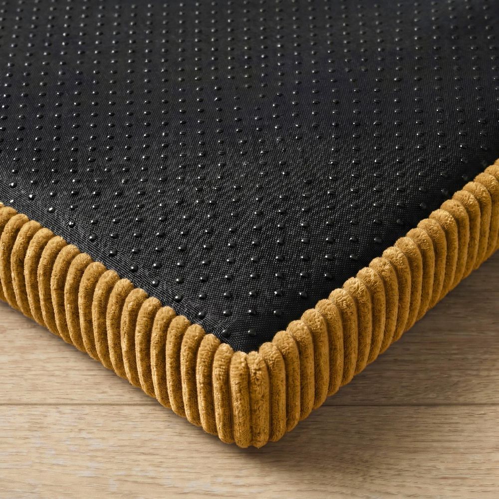 Hundebett Hundekissen Hundematte Cord Honig 90X60X8 Cm