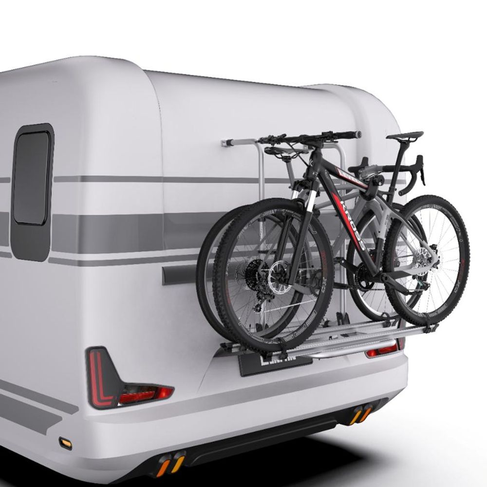 XIMPLIO Wallrider Heck Fahrradträger Wohnmobil Wohnwagen 2 Fahrräder E-Bike