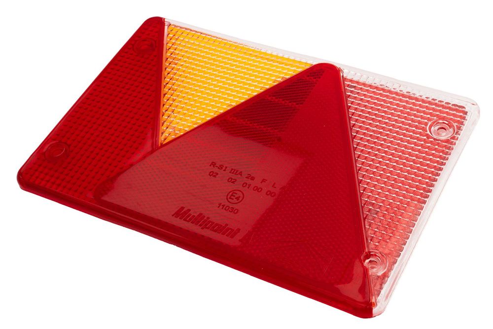 ASPÖCK Multipoint IV Lichtscheibe Ersatzglas links 200 x 136 mm für Rückleuchte 5 Funktionen passend für Anhänger und Lkw E4