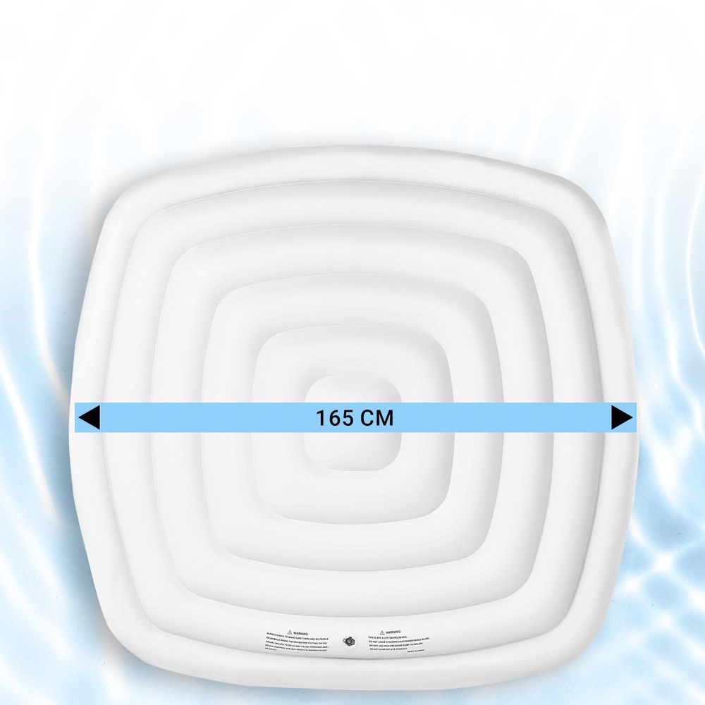 Miweba MSpa aufblasbare Whirlpool Abdeckung | 165cm x 165cm - Quadratisch - Pool Abdeckung - Isolierend - gegen Schmutz - Robust - Wärmespeicher