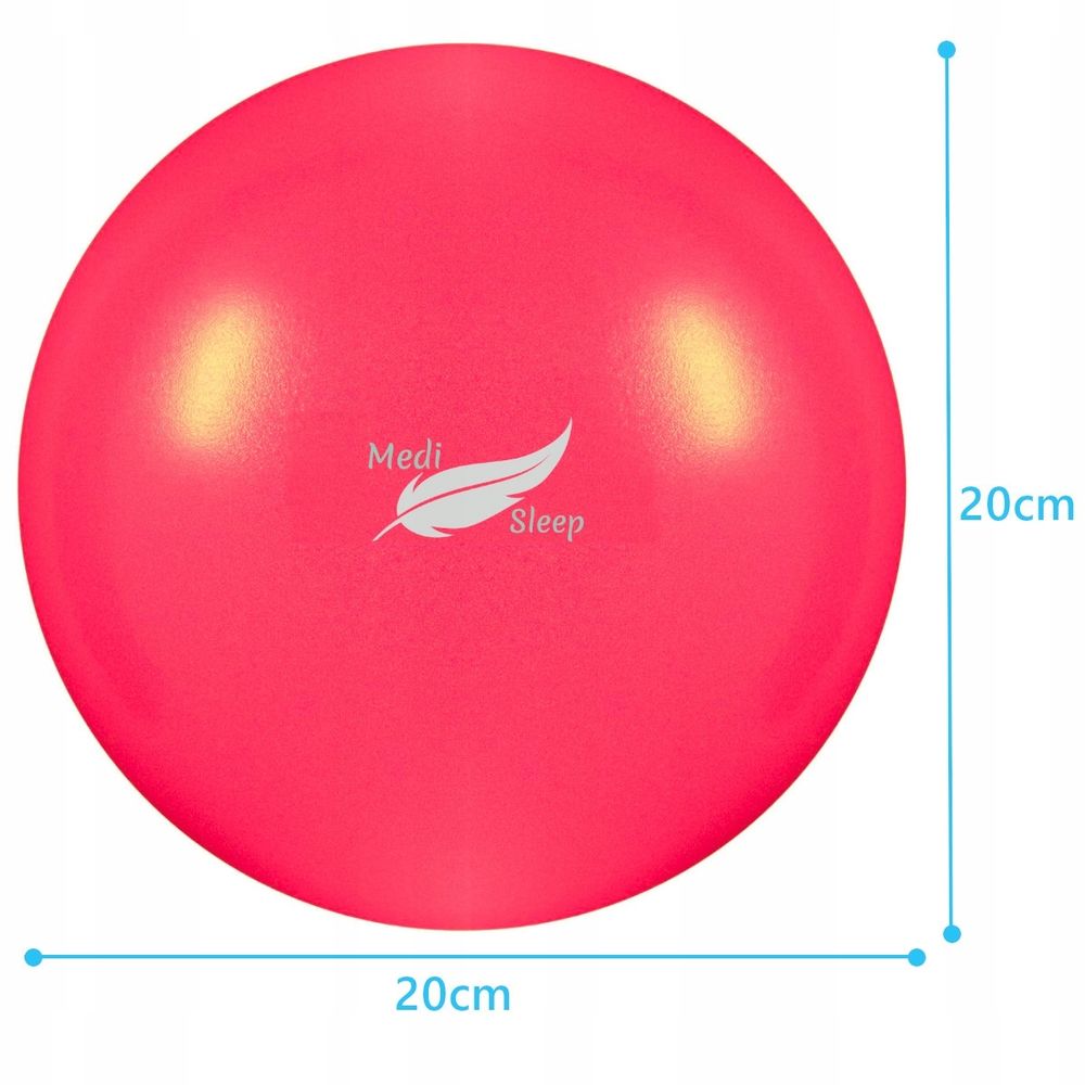 Gymnastikball Klein 20 cm mit Ballpumpe - Pilates Ball | Yoga Ball | Fitnessball | Training Ball - Pilatesball mit Anti-Burst-System - Rot