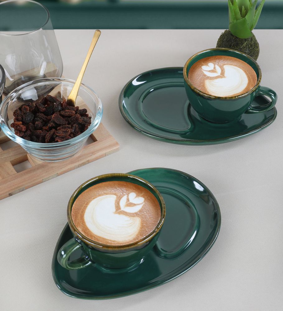 Hermia Concept, ST606004FRA5A839700MAGD200, Kaffeetassen, Grün, Keramik, 9,2 x 9,2 x 6,9 cm