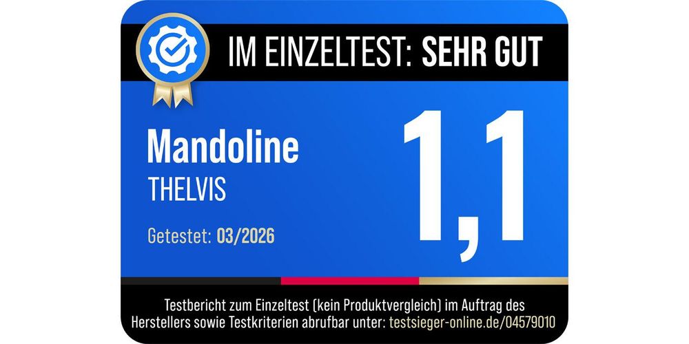THELVIS Mandoline Gemüsehobel Edelstahl verstellbar | Profi Gemüseschneider