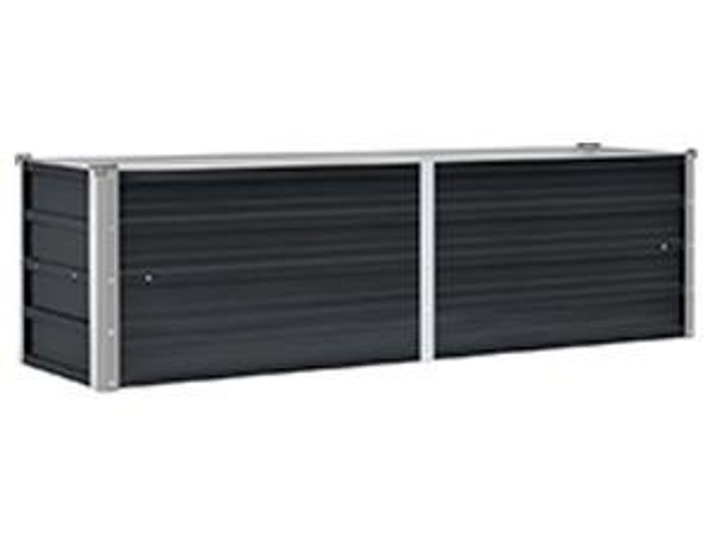 vidaXL Garten-Hochbeet Anthrazit 160 x 40 x 45 cm Verzinkter Stahl