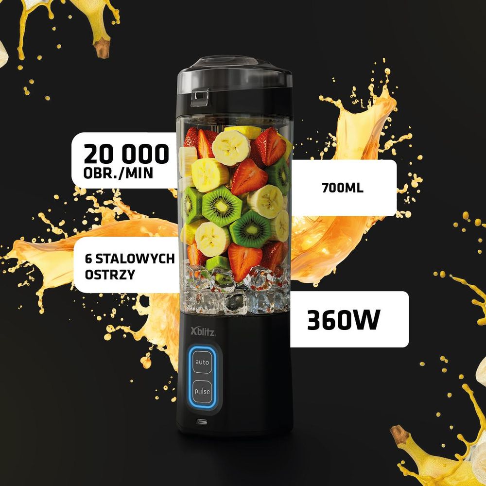 Xblitz iRon – Bezprzewodowy blender stacjonarny o pojemności 700 ml