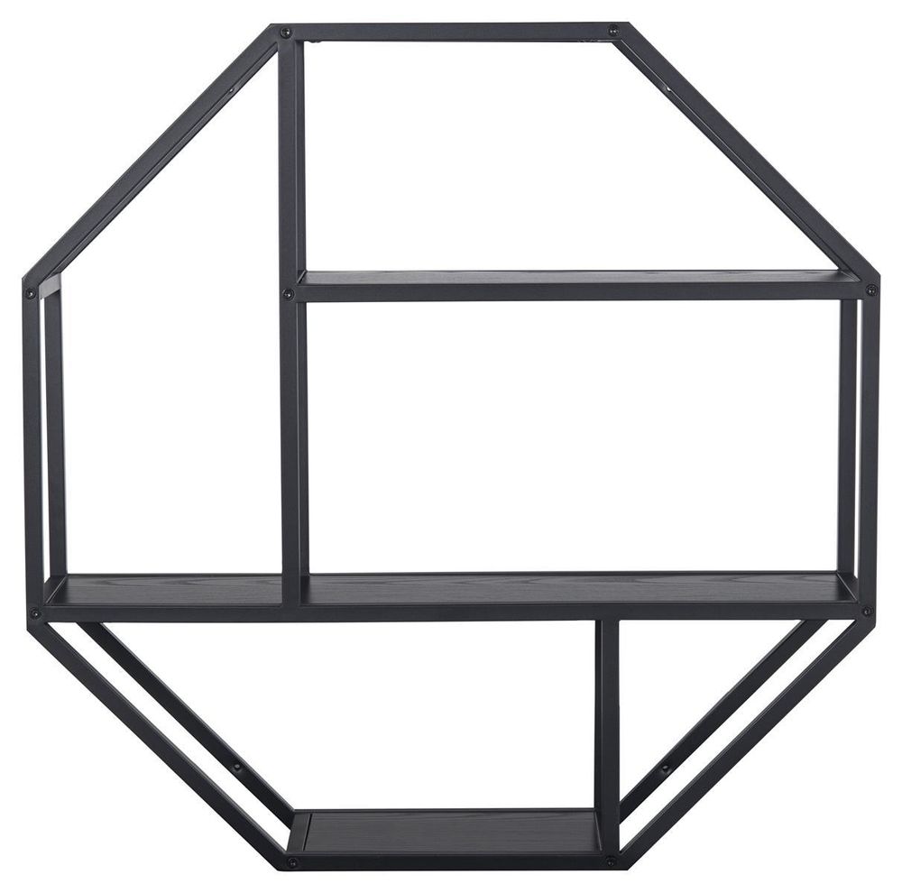 Carney VI – Hängeregal mit 3 Ablageflächen und achteckigem Design