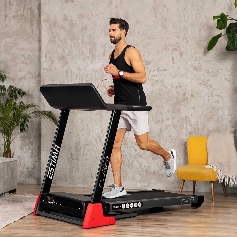 Hop-Sport Laufband elektrisch HS-3200LB Estima - Laufband bis 150 kg - Laufband klappbar mit LCD-Display, App-Steuerung, 15 Programmen, bis 20km/h