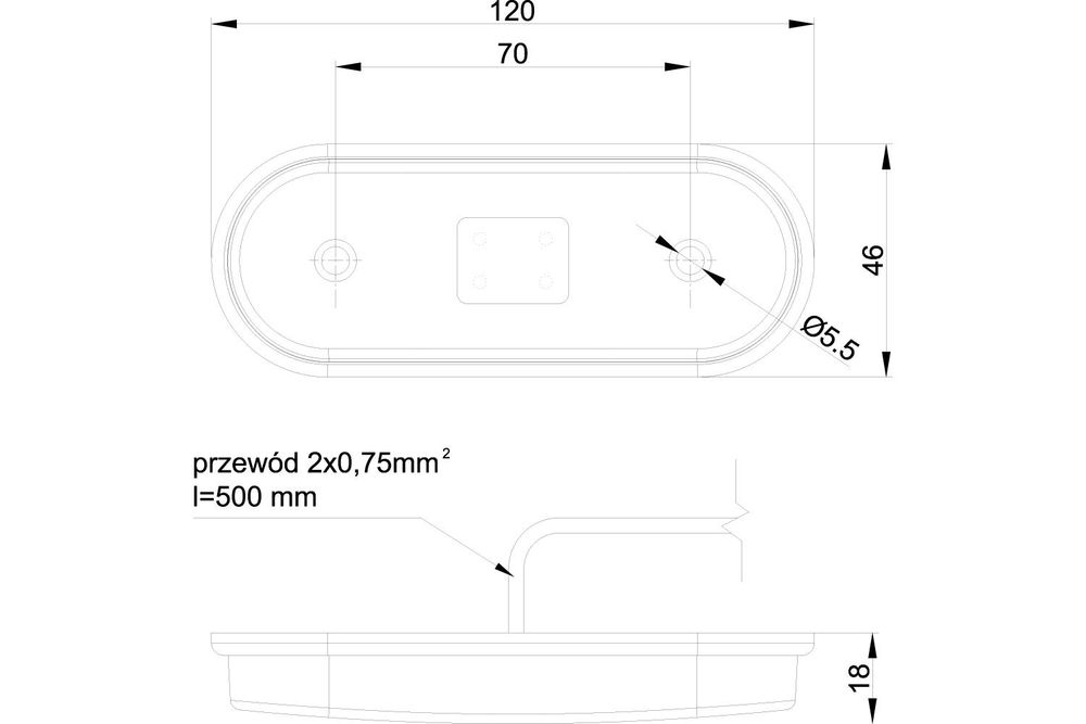 Fristom Ft-020 Led Umrissleuchte, Universal
